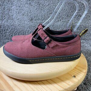 Dr Martens Winona Mary Jane Shoe Womens Size 11 Canvas Red Comfort Sneakers